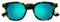 OPULIZE Bay Sonnenbrille Cooler Dicker Runder Rahmen Federscharniere Grün Verspiegelt Getönte Linse UV400-Schutz Matt Grün Schildpatt Herren Damen S97-6
