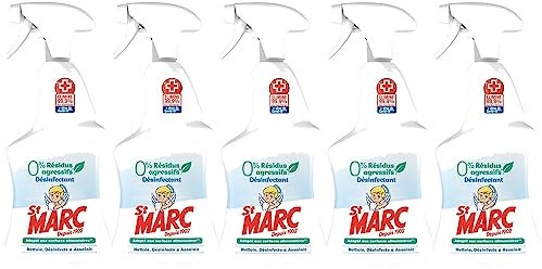 St Marc Lot de 5 Pistolets Spray Désinfectant 0% Residus Agressifs - 500mL