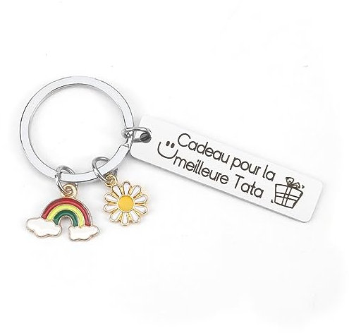 Kabulae Cadeau Tata,Cadeaux Tata Noël,Cadeau Tante,Cadeau Tante Anniversaire,Cadeaux de Noël pour Tata,Cadeau Fete des Meres pour Tata,Porte Clef Tata