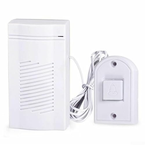 FUBESK Wired Doorbell, Door Bell Button Guest Welcome Energy Saving Door Bell Security Smart Wired Doorbell Kits, White for Homes, Offices, Retail Stores