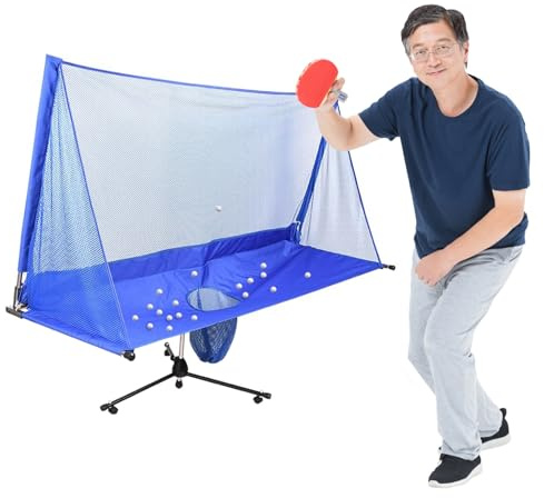 Reti e Postazioni da Ping Pong Attrezzature Di Rete Per La Cattura Delle Palline Da Ping Pong, Bambini Adolescenti Adulti Blu Ping Pong Palla Raccolta Rete Per Club Scuola Casa, Portatile Di Raccolta