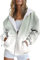 OBiQuzz Mode Herbst und Winter Farbverlauf Druck lässig Taschen Langarm Kordelzug Kapuzenjacke Reißverschluss Damen Kapuzenpullover Pullover Mit Fell (Y, L)