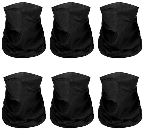 AWUMBUK 6 PCS Bandana Multifonctions Cache cou Homme,Tour de Cou Homme Hiver et Femme à Séchage Rapide Cache cou Moto Homme Cache Nez pour Sport Cyclisme Yoga Ski Randonnée