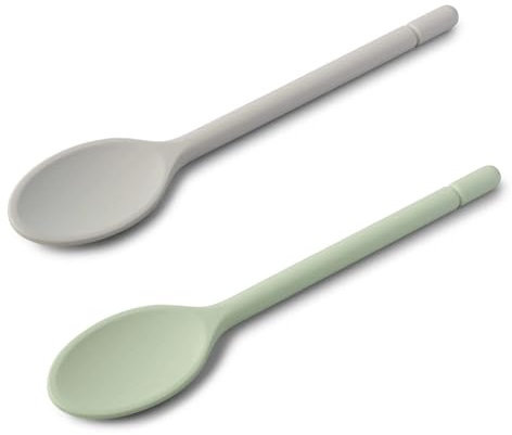 Zeal Coastal Traditional Cook's Spoon, Silicone - 12 inch - Random Color, Set of 2