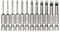 Saipor 12pcs Magnetic Slotted Screwdriver Bit Set, 1/4 Inch Hex Shank Flat Head Drill Bits Insert Bits 2 Inch Length, SL2/2.5/3/4/5/6 Impact Driver Bit for Power Drilling, Set of 2