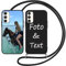 Personalisierte Handyhülle für Samsung Galaxy A34 5G Hülle mit Band Kette Kordel,selber gestalten für hülle zum selbst gestalten mit Eigenem Foto Bild Individuelle Schutzhülle Case,Schwarz
