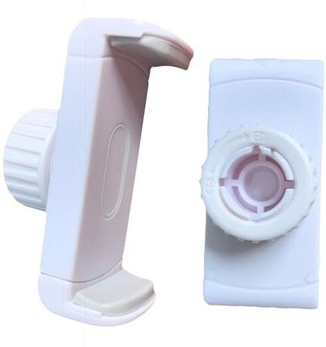 RecDec 2 Stück Handy-Halterungs-Clip, Ersatzhalterung, Klemme mit 17 mm Kugelkopf, Drehpunktgelenk für Selfie-Ring, Lüftungsschlitz, Saugnapf, Autoständer, Bett, Schwanenhals-Arm-Befestigung