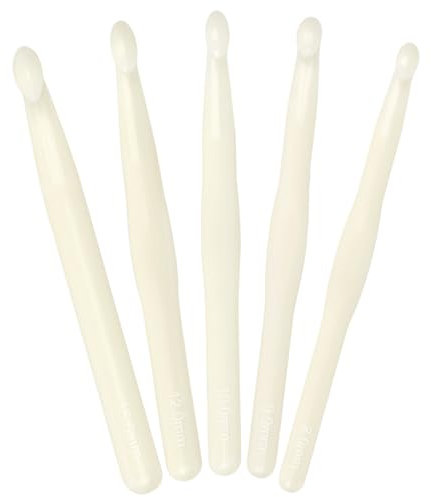 Aeeque 5 Stück Groß Häkelnadel Set, Größen 8,0 mm 9,0 mm 10 mm 12 mm 15 mm Häkelnadeln Kunststoff, Transparent Häkelnaden Set für Anfänger, Ergonomische Chunky Häkelnadel für Dicke Wolle, Teppiche