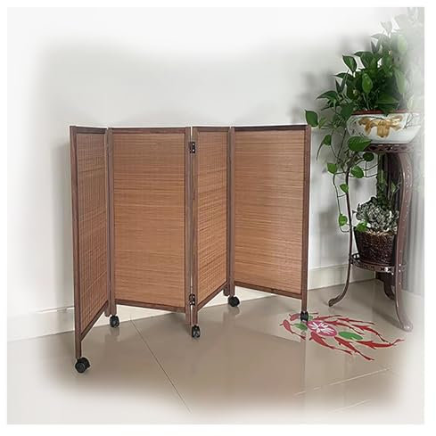 HDYZJQ Rollbarer Raumteiler auf Rollen, faltbar, 80 100 120 cm hoch, Sichtschutz für Camping, Balkon, Bibliothek, tragbarer Wandteiler zur Raumtrennung(H 80cm/31.5in)