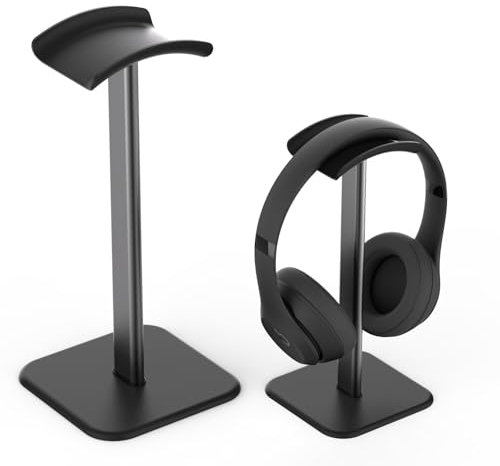 Ahonnpely Headphone Stand for Desk - Headset Stand with Aluminum Hanger, Headphone Holder for AirPods Max, Sony, Bose, Beats and More (Black)