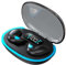 LUCKKY Bone Conduction Sleep Bluetooth Headset, In-Ear 5.3 Wireless Noise Cancelling Sports Earphones, Sleep Wireless Headphones, Fitness Headphones with LED Digital Display Charging Case (Black)