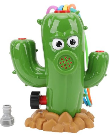 Kaktus-Wassersprinkler aus Kunststoff, Niedliches Cartoon-Spielzeug, Automatischer Wassersprüher für, Spielen Im Freien auf Terrasse und Garten (Y8674-1)