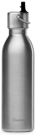 QWETCH - Bouteille Isotherme Active Inox Brossé 600ml - Gourde avec Bouchon Sport - 24h Froid et 12h Chaud - Etanche, Sans BPA & Compacte