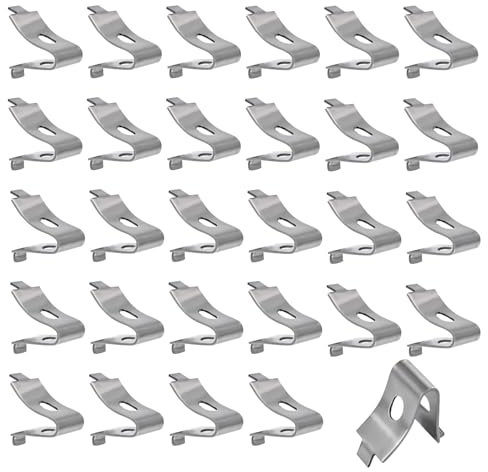 INCREWAY 35 Stück Edelstahl-Metall-Regal-Clips für Schrank-Clips für Regal-Pilater, verstellbares Regalsystem, DIY-Schrank, Bücherregal, Schälen