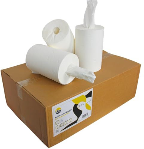 KURTT Mini Handtuchrollen - ohne innenhülse - 120 Meter - 1 lagig - 12 Papierrollen pro packung - Zellstoff J9EDJAA12