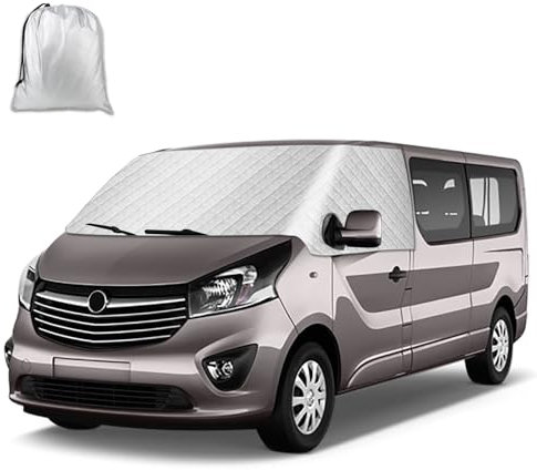 Windschutzscheiben Abdeckung Kompatibel mit Renault Trafic 14-25 Opel Vivaro 14-19 FIAT Talento 16-21 - Externe Frontscheiben Sonnenschutz, Schnee Eisschutz Wrap Abdeckung