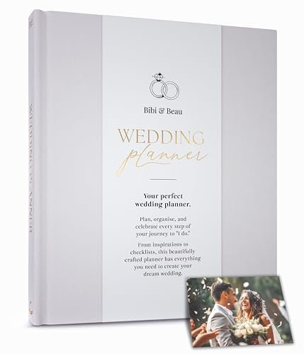 Wedding Planner Book & Organizer – 18-Month Countdown, Budget Tracker, Guest List & DIY Mood Boards | Engagement Gift & Keepsake for UK Brides-to-Be