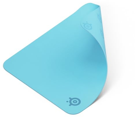 SteelSeries QcK Mousepad Medium - Aqua - Base in gomma siliconica no-slip - Tracking e stabilità top - Ottimizzato per sensori di gioco - 320x270 mm - FPS, MOBA, RTS, MMO