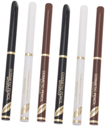 SHERCHPRY 6 Stück Bartfüllerstift aus Kunststoff mit Bürste zur Präzisen Bartkonturierung und Füllung für Herren zur Bartpflege und Styling