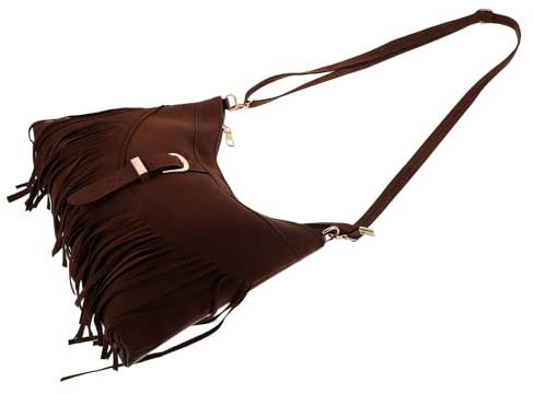 Ciieeo Wildleder Umhängetasche mit Fransen Boho Damen für Reisen | Retro Ethno Stil, Praktische Crossbody Form, Geräumig Verarbeitet, für Shopping und Unterwegs