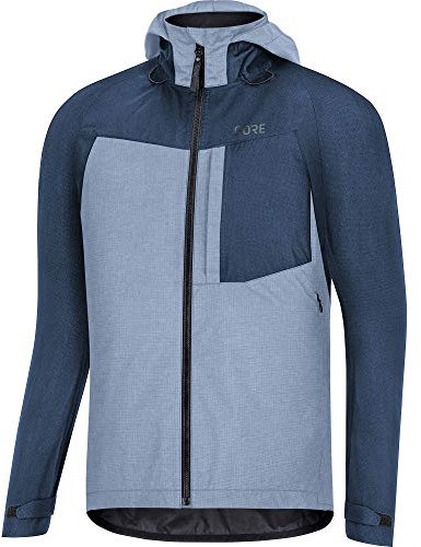 GORE WEAR C5 Herren Fahrrad-Jacke mit Kapuze GORE-TEX,XL, Dunkelblau