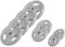 GORILLA SPORTS® Hantelscheiben - Einzeln/Set, 0,5kg, 1,25kg, 2kg, 2,5kg, 5kg, 10kg, 15kg, 20kg, 27,5kg, 30kg Gewichte, Tri-Grip, 30mm, Gusseisen, Silber/Schwarz - Gewichtsscheiben, Hanteln Set