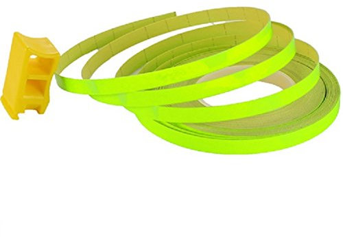 Felgen Rand Aufkleber 6mm x 8,5m Streifen Pin-Stripe Auto Motorrad (Neon Gelb)