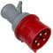as - Schwabe 61478 Spina di prova trifase 400V/32A/5 poli, rossa
