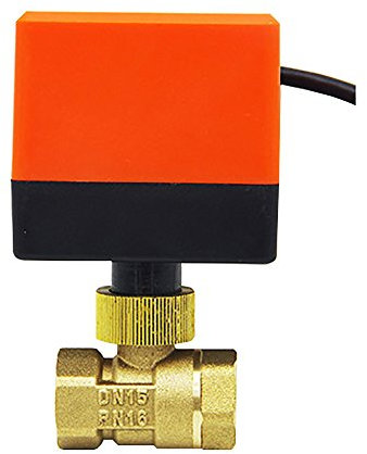 AC220V AC24V DC12V vanne motorisee 2 voies - Vanne a sphere 2 voies motorisee DN15 DN20 DN25 DN32 DN40 DN50 (AC220V DN15)