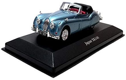 Atlas Ixo Jaguar XK140 Modellauto 1:43 blau Sports 4641103 oben offen K8