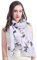 Lina & Lily Damen Schal Tuch mit Weihnachts-Muster (Silber, Schneemann)