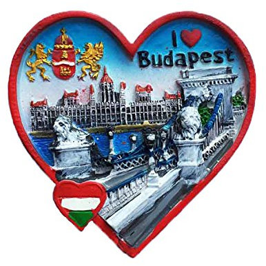 wedaredai 3D Budapest Ungarn Kühlschrank Magnet in Herzform Reisen Aufkleber Souvenirs, hand-madehome & Küche Dekoration Budapest Kühlschrank Magnet