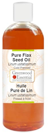 Greenwood Essential Rein Flax Seed öl (Linum usitatissimum) Natürliche Therapeutische Qualität Kaltgepresst200ml (6.76 oz)