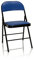 hjh OFFICE 803002 Klappstuhl gepolstert TUDELA Kunstleder Blau Besucherstuhl Faltstuhl klappbar, bis 130kg belastbar