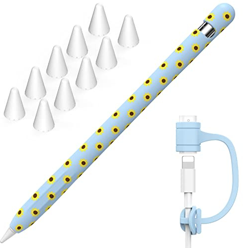 NIUTRENDZ Sonnenblume Hülle für Apple Pencil Schutzhülle Silikon Ipad Pencil Case Apple Pencil Zubehör