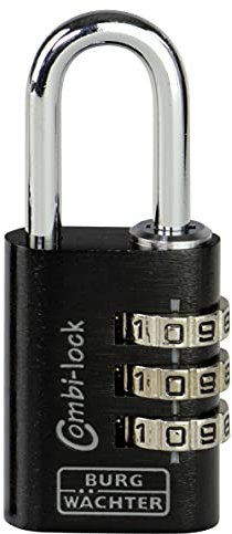 BURG-WÄCHTER 2 Vorhängeschlösser mit Zahlen, Zahlenschlösser ohne Schlüssel, Vorhangschlösser, 5 mm Bügelstärke, leichte Aluminiumschlösser, Duo 88 30 SB