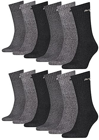 PUMA 12 Paar Sportsocken Tennis Socken Gr. 35-49 Unisex für sie und ihn