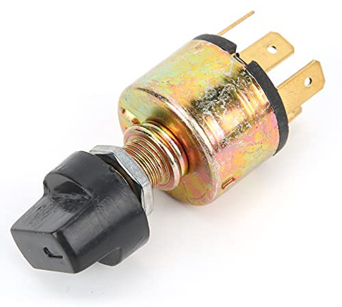 KIMISS 3-Stufen-Gebläseschalter, 12V/24V Universal-AC-Drehschalter für Klimaanlage, 5-polig, 3-Wege, IP54, EIN-AUS, Metall/Kunststoff, 24V, Schraubklemme, Panel Montage, CE