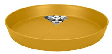 Elho Loft Urban Soucoupe Ronde 14 - Soucoupe pour Extérieur - Ø 14.0 x H 1.9 cm - Jaune/Jaune Miel