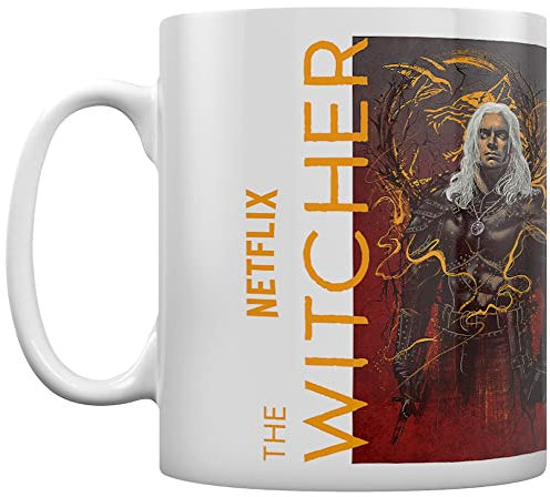 The Witcher Geralt The Wolf Red Coloured Inner Mug Blanc