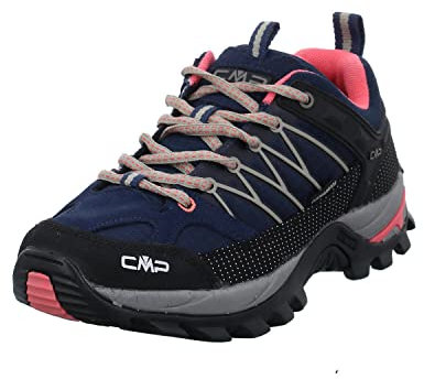 CMP RIGEL LOW WMN TREKKING SHOE WP, Zapatos de trekking, Mujer, Blue-Corallo, 42 EU