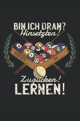 Lustiger Billard Spruch für echte Profis: Notizbuch und Tagebuch 120 Seiten liniertes Papier Handliches Format (15,24 × 22,86 cm entspricht ungefähr DIN A5)