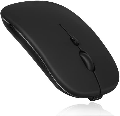 UrbanX 2.4GHz & Bluetooth Mouse, Rechargeable Wireless Mouse for Amazon Fire HD 10 Plus (2021) Bluetooth Wireless Mouse for Laptop/PC/Mac/iPad pro/Computer/Tablet/Android Midnight Black