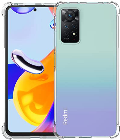 Cresee Hülle für Xiaomi Redmi Note 12 Pro 4G / Note 11 Pro 4G / Note 11 Pro 5G, Transparente Case Handyhülle mit Verstärkte Ecken Schutzhülle Dünn Weich Cover Stoßfest Bumper, Transparent