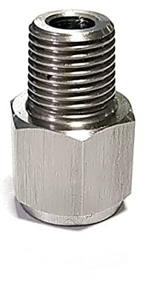 DIPMOTOR 1/8 NPT Female To M10x1.0 Male Gauge Sender Adapter M10 Fuel Oil Trans Brakes
