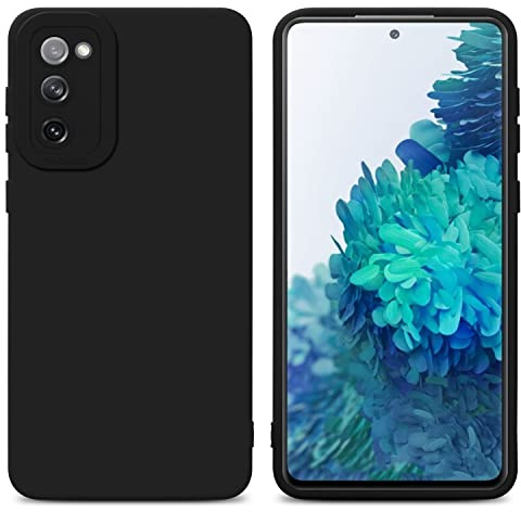 Cadorabo Hülle kompatibel mit Samsung Galaxy S20 FE Schutzhülle TPU Silikon Case Liquid Design mit Kameraschutz Slim Kratzfest Weiche Gummi mit Rundumschutz Case Hülle für Galaxy S20 FE in Schwarz