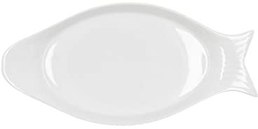 Quid Gastro Fuente Forma Pez Porcelana 32.5x15.5x2.5cm Porcelana Apto Microondas Apto Frigorífico