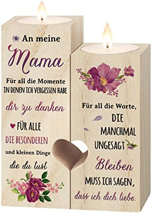 Geschenke für Mama, Kerzenständer - Mama Geschenk von Tochter Sohn, Geburtstagsgeschenk für Mamas, Geschenke Mamas Geburtstag, Beste Mutter Geschenk