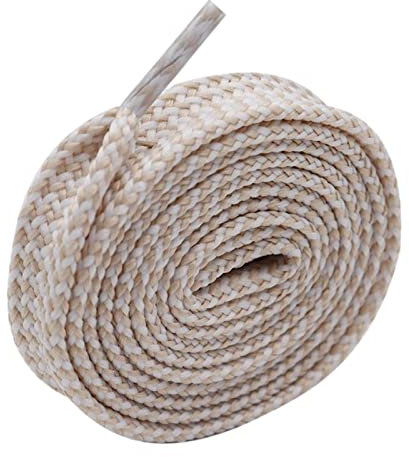 Chlikeyi Lacet deux couleurs élargi et épaissi 1,8 cm gros lacet, Beige, 120 cm