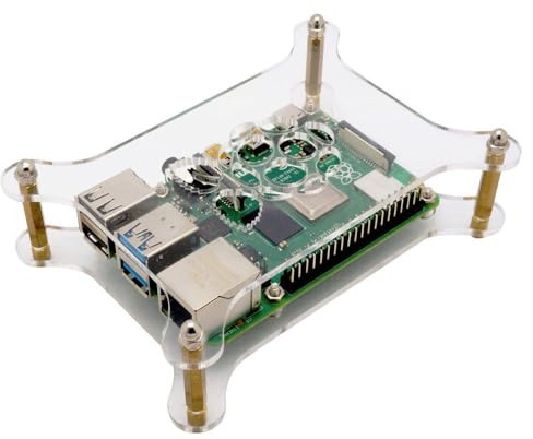 BerryBase Acryl Layer Gehäuse für Raspberry Pi 4, 3, 2, B+, A+ - transparent